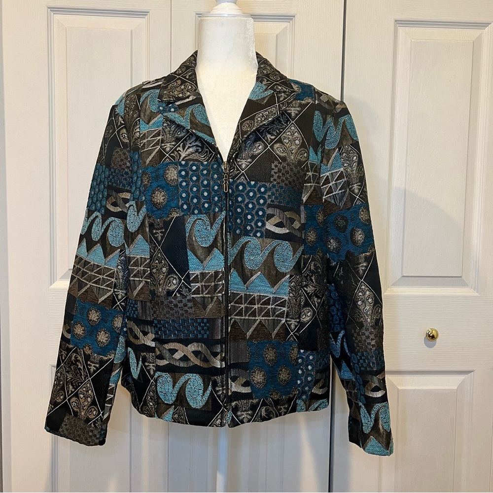 🍋 Dressbarn Zip Front Jacket / Blazer - Size XL